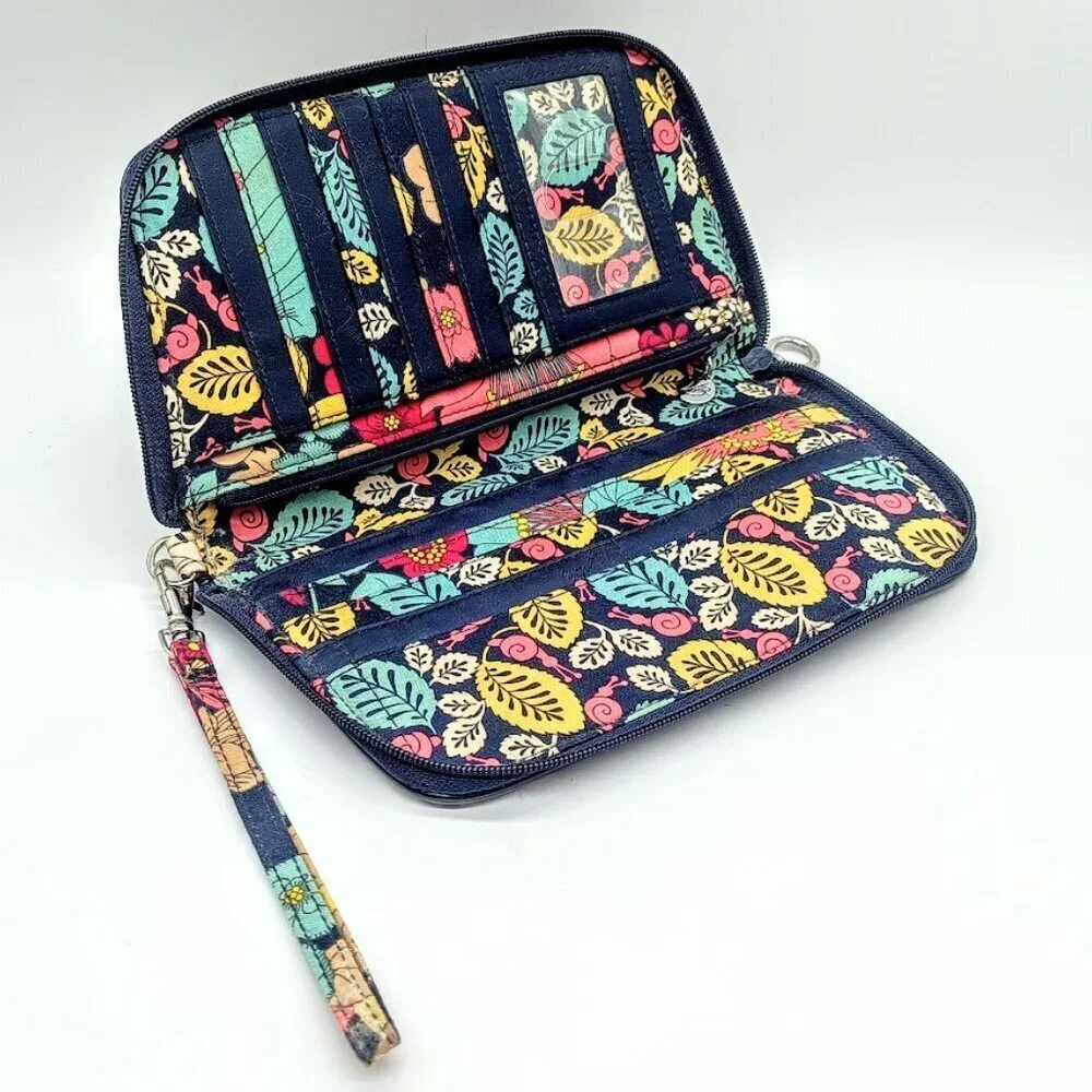 Vera Bradley Happy Snails Patchwork Wristlet Wallet